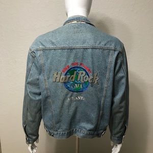 Vintage‎ Hard Rock Cafe Atlanta Jean Jacket Sz L